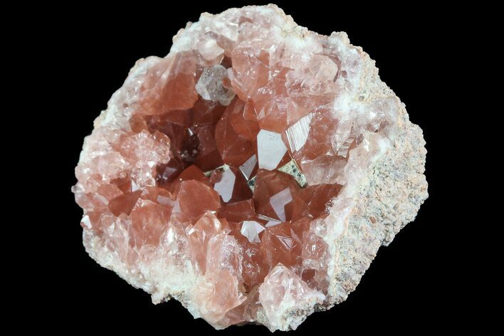 Pink Amethyst Geode with Calcite (NEW FIND) - Argentina #84504